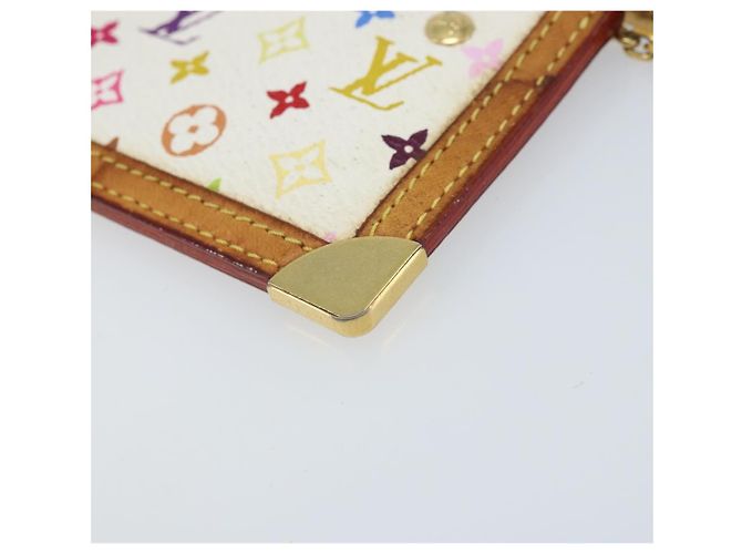 LOUIS VUITTON Monogramm Multicolor Pochette Cles Tasche Weiß M92655 Auth LNZ175 - Ansicht 15