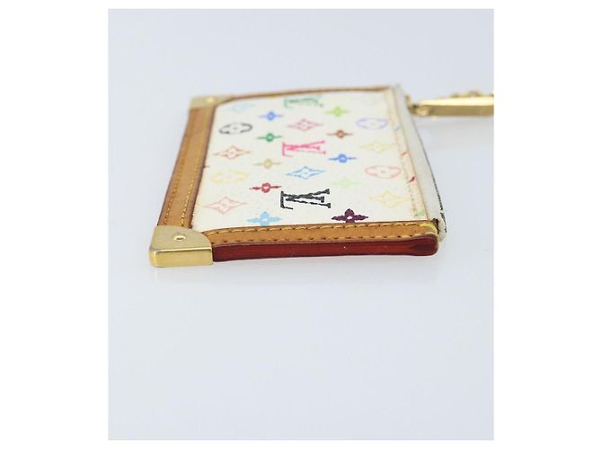 LOUIS VUITTON Monogramm Multicolor Pochette Cles Tasche Weiß M92655 Auth LNZ175 - Ansicht 3