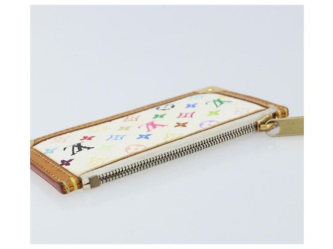 LOUIS VUITTON Monogramm Multicolor Pochette Cles Tasche Weiß M92655 Auth LNZ175 - Ansicht 5