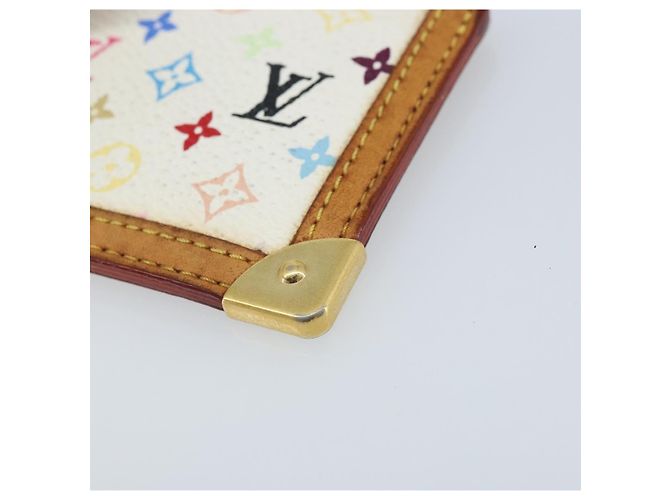 LOUIS VUITTON Monogramm Multicolor Pochette Cles Tasche Weiß M92655 Auth LNZ175 - Ansicht 7