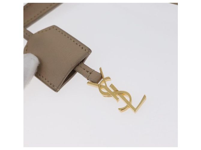 Saint Laurent Tote Bag aus Leder 2 in 1 beige gold Auth BA10070 Golden - Ansicht 18