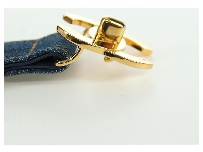 Cintura in denim CHANEL COCO Mark 29,9"" Blu CC Auth LNZ132M - vista 12