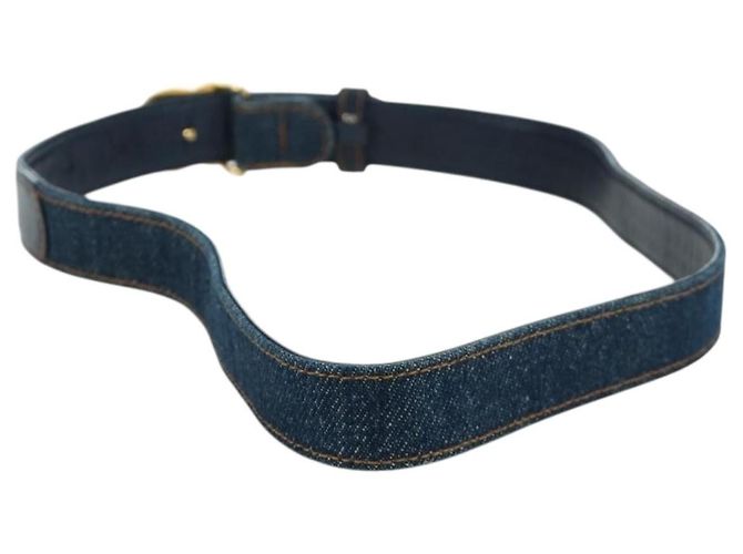 Cintura in denim CHANEL COCO Mark 29,9"" Blu CC Auth LNZ132M - vista 2
