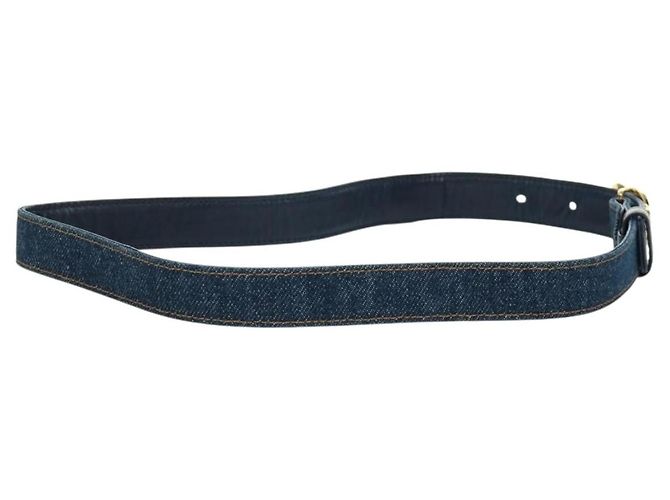 Cintura in denim CHANEL COCO Mark 29,9"" Blu CC Auth LNZ132M - vista 4