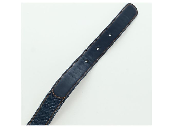 Cintura in denim CHANEL COCO Mark 29,9"" Blu CC Auth LNZ132M - vista 5