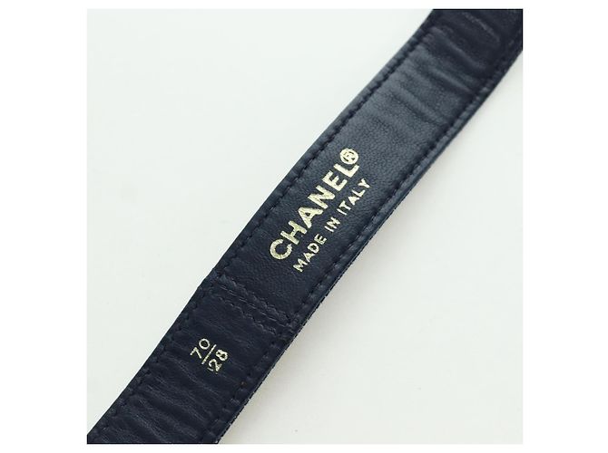 Cintura in denim CHANEL COCO Mark 29,9"" Blu CC Auth LNZ132M - vista 9