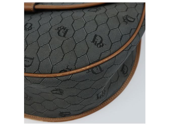 Borsa a spalla in tela a nido d'ape Christian Dior nera e oro Auth 173449 Nero D'oro - vista 14