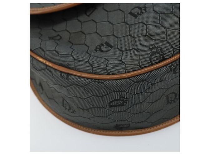 Borsa a spalla in tela a nido d'ape Christian Dior nera e oro Auth 173449 Nero D'oro - vista 15