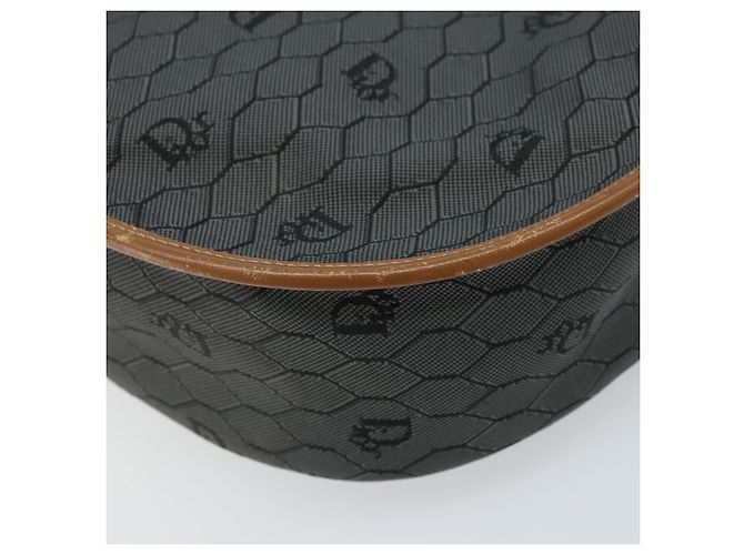 Borsa a spalla in tela a nido d'ape Christian Dior nera e oro Auth 173449 Nero D'oro - vista 16