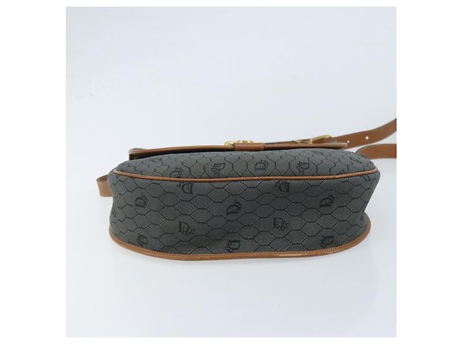 Borsa a spalla in tela a nido d'ape Christian Dior nera e oro Auth 173449 Nero D'oro - vista 5