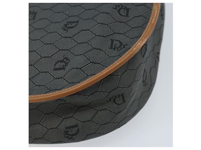 Borsa a spalla in tela a nido d'ape Christian Dior nera e oro Auth 173449 Nero D'oro - vista 9