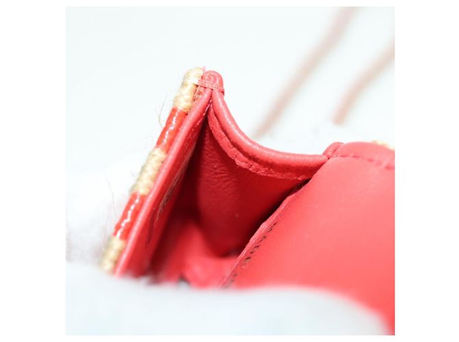 Custodia per AirPods CHANEL in rafia rossa e oro CC Auth 165839SAM Rosso D'oro - vista 22