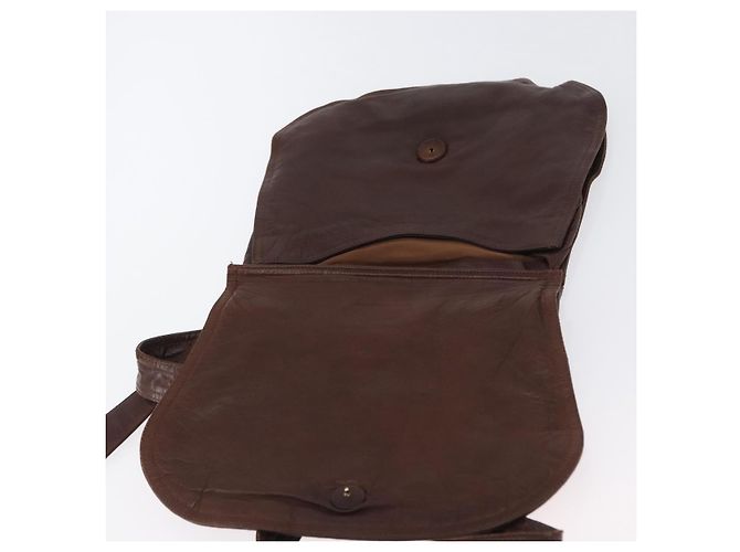 Borsa a Spalla in Pelle Marrone Auth bs33558 di BOTTEGA VENETA - vista 10