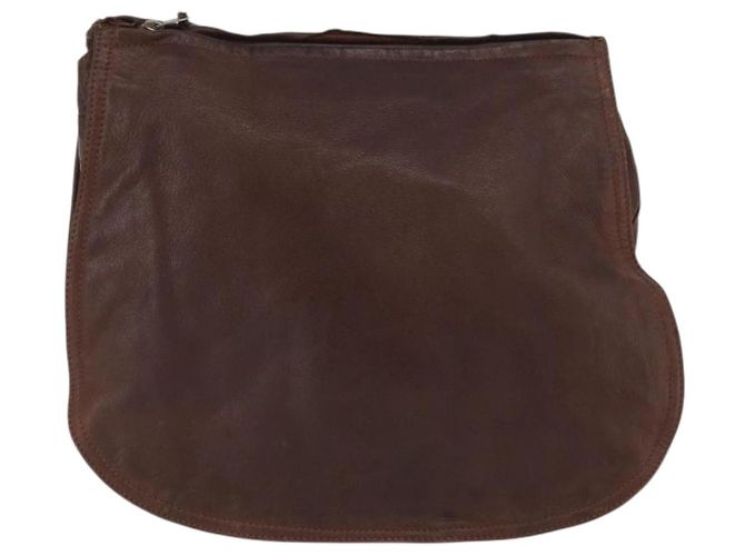 Borsa a Spalla in Pelle Marrone Auth bs33558 di BOTTEGA VENETA - vista 2