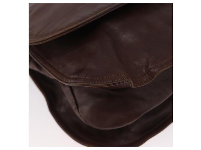Borsa a Spalla in Pelle Marrone Auth bs33558 di BOTTEGA VENETA - vista 9