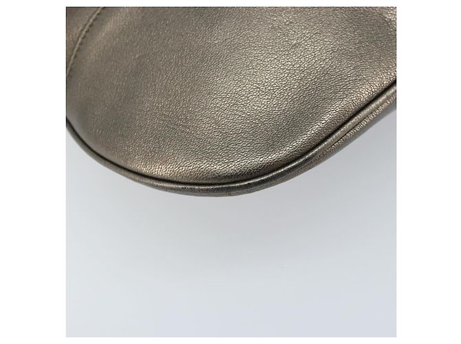 Borsa a mano in pelle Gancini Salvatore Ferragamo oro Auth LNZ099 - vista 14