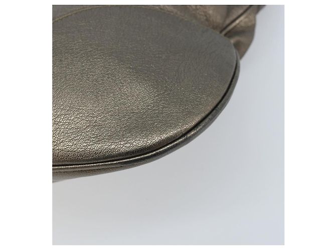 Borsa a mano in pelle Gancini Salvatore Ferragamo oro Auth LNZ099 - vista 15