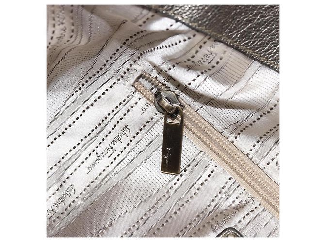 Borsa a mano in pelle Gancini Salvatore Ferragamo oro Auth LNZ099 - vista 20