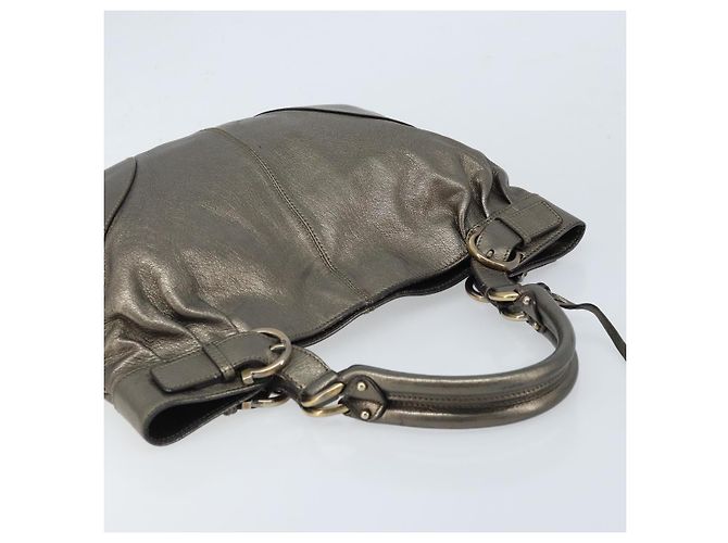 Borsa a mano in pelle Gancini Salvatore Ferragamo oro Auth LNZ099 - vista 6