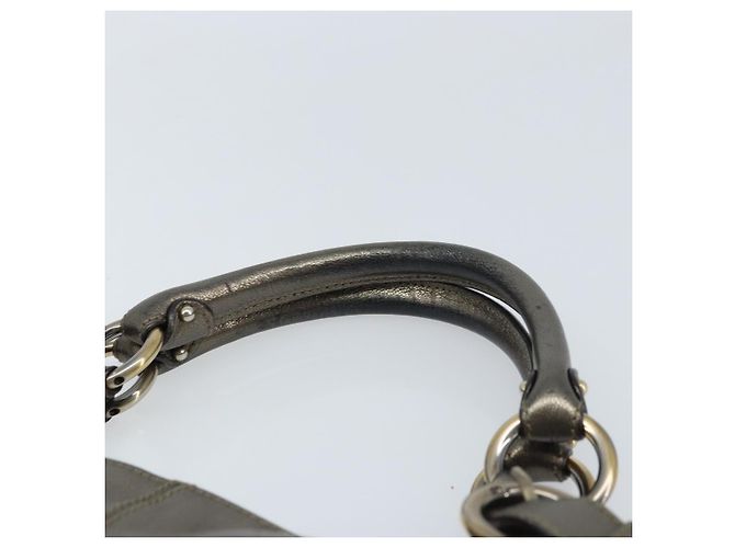 Borsa a mano in pelle Gancini Salvatore Ferragamo oro Auth LNZ099 - vista 8