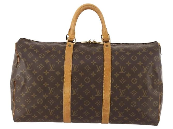 LOUIS VUITTON Borsa Boston Monogram Keepall 50 M41426 LV Auth BA10469 Monogramma - vista 13