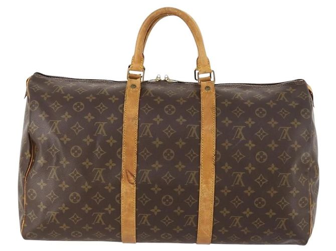 LOUIS VUITTON Borsa Boston Monogram Keepall 50 M41426 LV Auth BA10469 Monogramma - vista 2