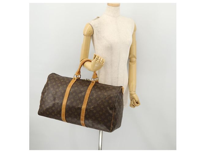 LOUIS VUITTON Borsa Boston Monogram Keepall 50 M41426 LV Auth BA10469 Monogramma - vista 21