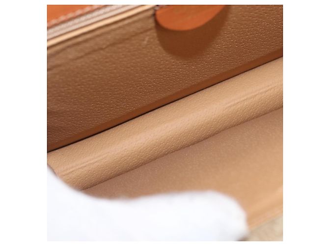 Céline Borsa a mano in tela Macadam CELINE PVC beige oro Auth mr2012 D'oro - vista 10