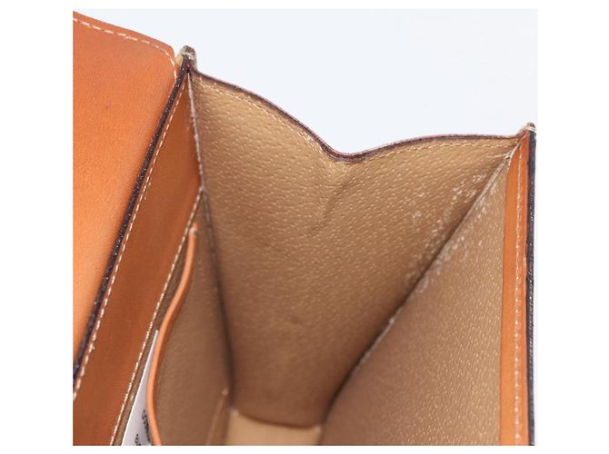 Céline Borsa a mano in tela Macadam CELINE PVC beige oro Auth mr2012 D'oro - vista 23