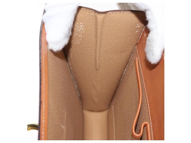 Céline Borsa a mano in tela Macadam CELINE PVC beige oro Auth mr2012 D'oro - vista 24
