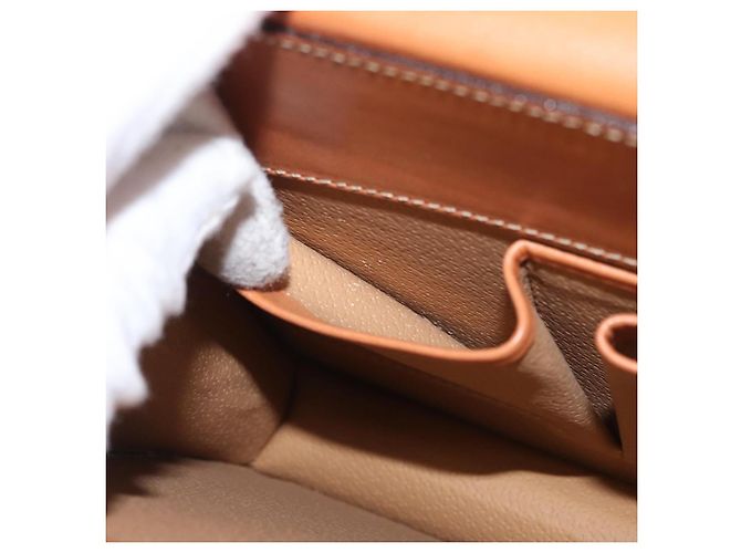 Céline Borsa a mano in tela Macadam CELINE PVC beige oro Auth mr2012 D'oro - vista 25