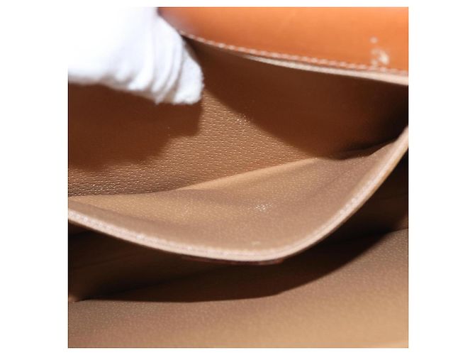 Céline Borsa a mano in tela Macadam CELINE PVC beige oro Auth mr2012 D'oro - vista 27
