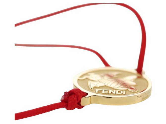 Bracciale in metallo FENDI x FRGMT x POKMON tono oro Auth 166945SM - vista 11