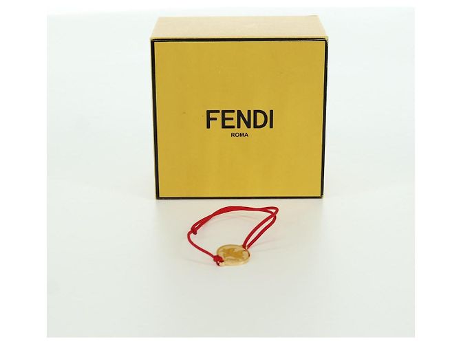 Bracciale in metallo FENDI x FRGMT x POKMON tono oro Auth 166945SM - vista 14