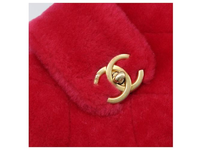 CHANEL Sac à épaule matelassé chaîne en fourrure rose or CC Auth LNZ158SM Doré - vue 18