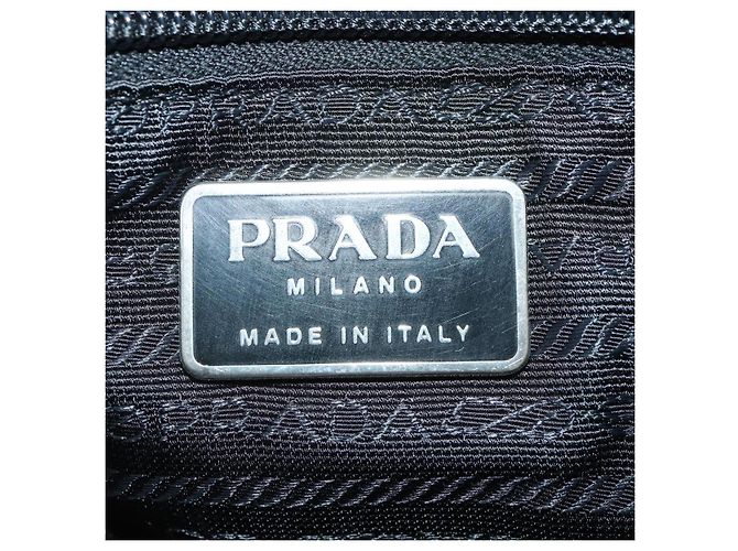 PRADA Backpack Nylon Beige Silver Auth bs33075 Silvery - view 24