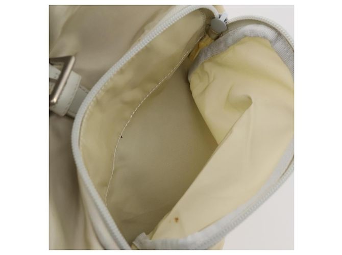 PRADA Backpack Nylon Beige Silver Auth bs33075 Silvery - view 28