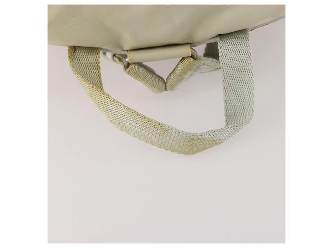 PRADA Backpack Nylon Beige Silver Auth bs33075 Silvery - view 7