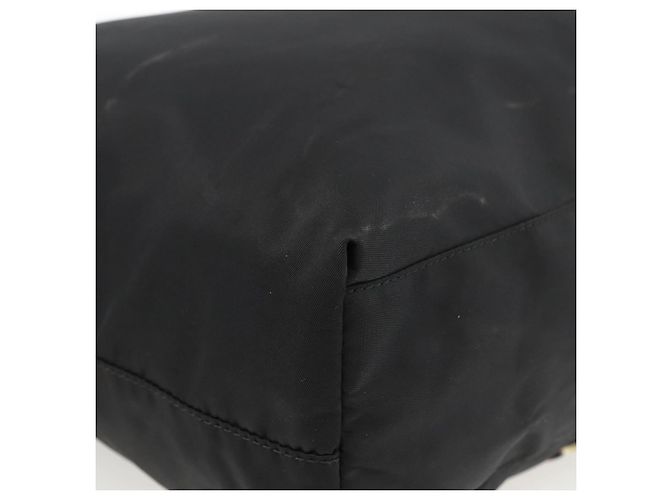 Borsa Tote Prada in nylon nero argento Auth BA11146V - vista 16
