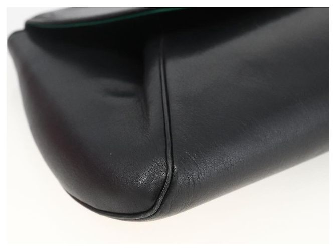 Borsa Clutch in Pelle Cartier Nera Oro Auth bs33557 Nero D'oro - vista 14