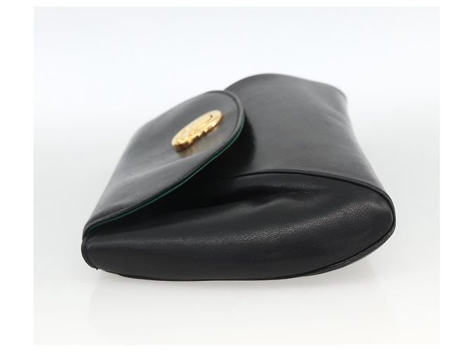 Borsa Clutch in Pelle Cartier Nera Oro Auth bs33557 Nero D'oro - vista 3