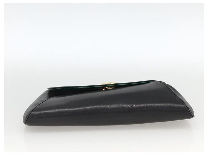 Borsa Clutch in Pelle Cartier Nera Oro Auth bs33557 Nero D'oro - vista 6