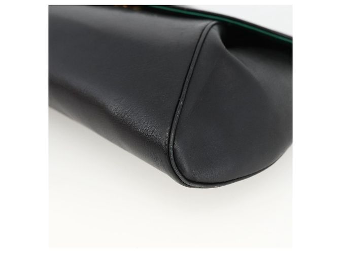 Borsa Clutch in Pelle Cartier Nera Oro Auth bs33557 Nero D'oro - vista 7