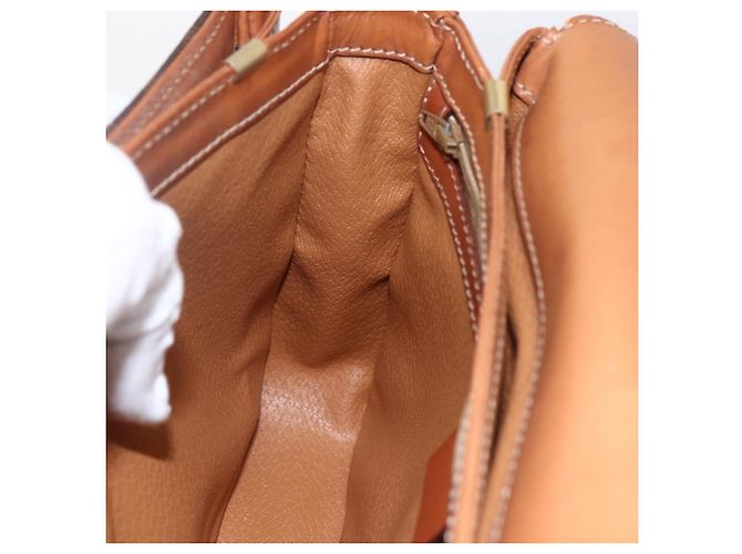 Céline Borsa a Spalla in Tela Macadam CELINE in Pelle PVC Marrone Oro Auth LNZ062 D'oro - vista 19