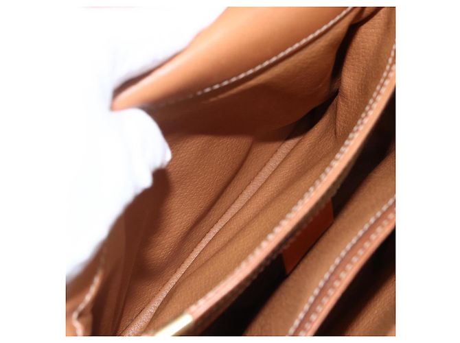 Céline Borsa a Spalla in Tela Macadam CELINE in Pelle PVC Marrone Oro Auth LNZ062 D'oro - vista 23