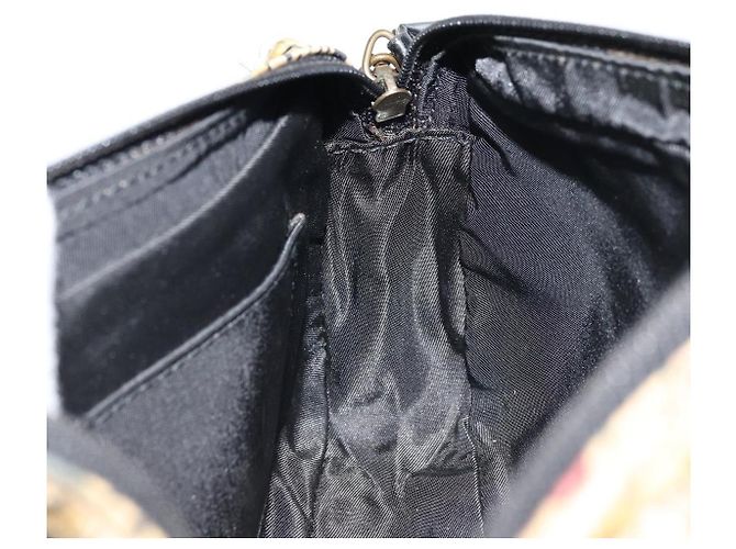 Borsa a Spalla con Catena Christian Dior Satin Beige Auth 168326A - vista 20