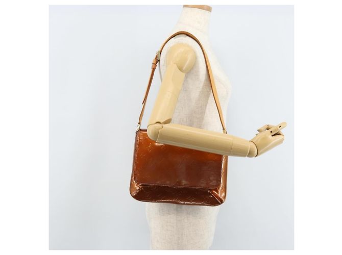 LOUIS VUITTON Borsa Thompson Street Monogram Vernis Bronzo M91124 LV Auth LNZ063 - vista 23