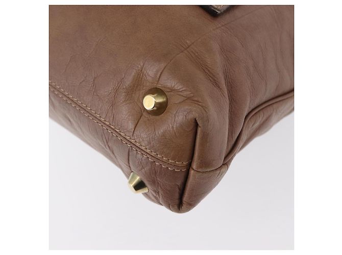 Chloé Borsa a mano Chloe Victoria in pelle 2 in 1 marrone oro Auth BA10608 D'oro - vista 17