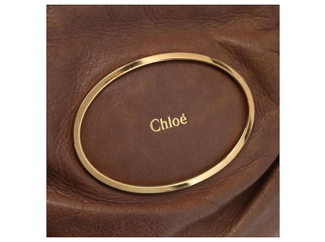 Chloé Borsa a mano Chloe Victoria in pelle 2 in 1 marrone oro Auth BA10608 D'oro - vista 18