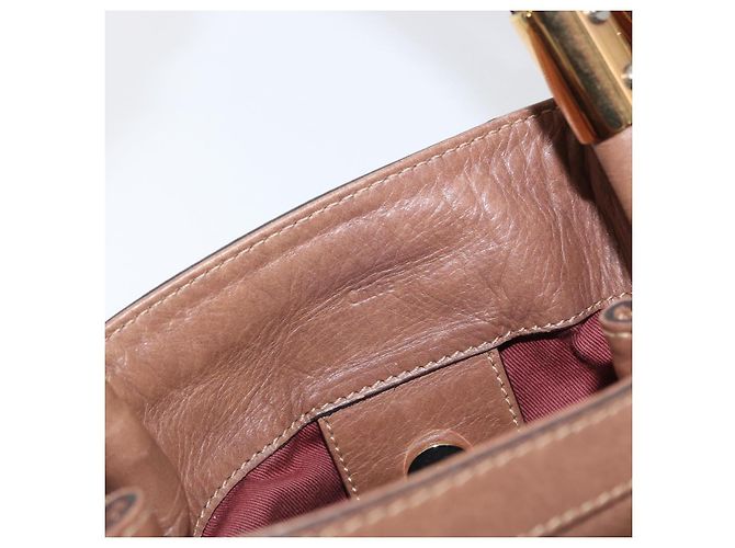 Chloé Borsa a mano Chloe Victoria in pelle 2 in 1 marrone oro Auth BA10608 D'oro - vista 19